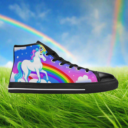 Butterfly Rainbow Green Emerald Custom WOMEN Bold Art - Freaky Shoes | Custom Art Sneakers