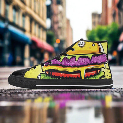 Aztec White Gold Wearable MEN Bold Art - Freaky Shoes | Custom Art Sneakers