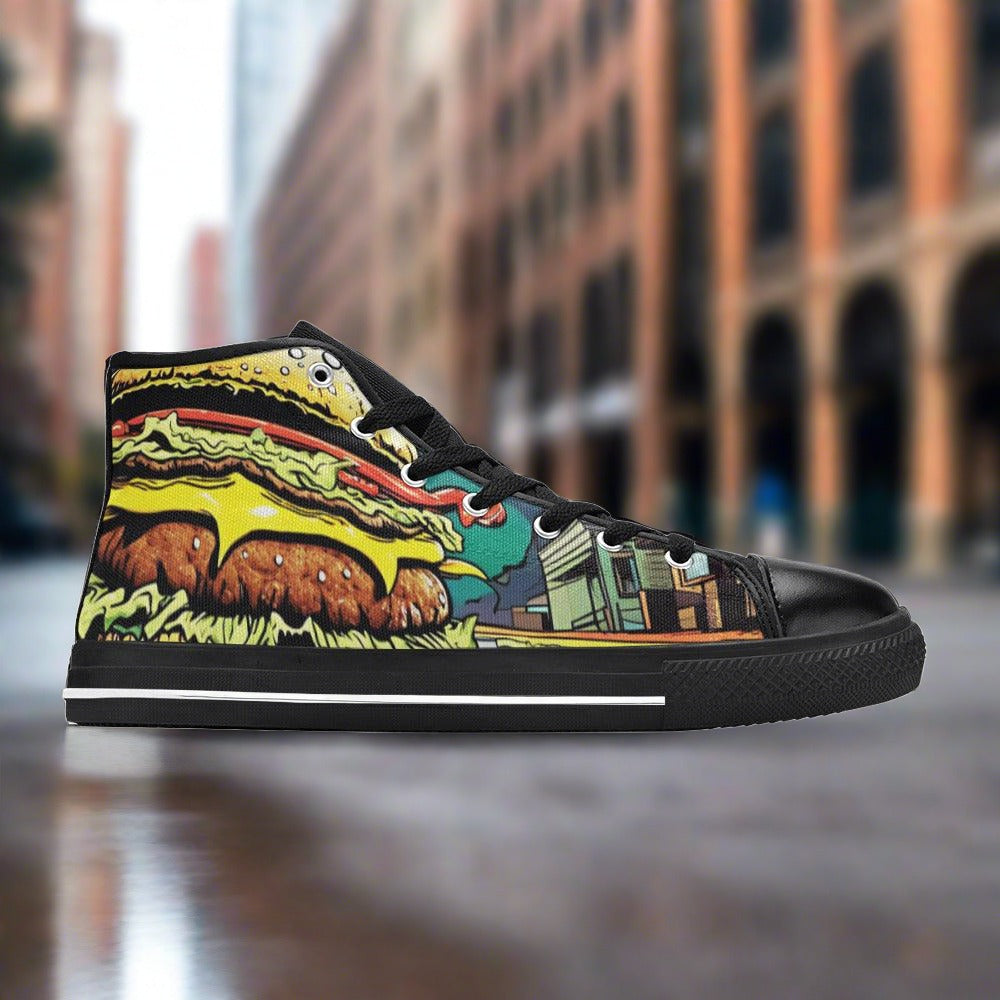 Aurora Borealis Blue Gold Vivid Bold Art - Freaky Shoes
