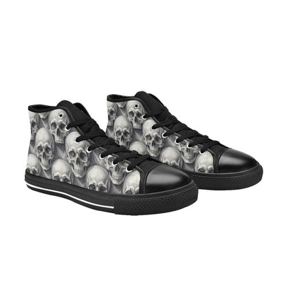 MEN'S Hyper Realistic Skull High Top Canvas Y2K Custom Sneakers
