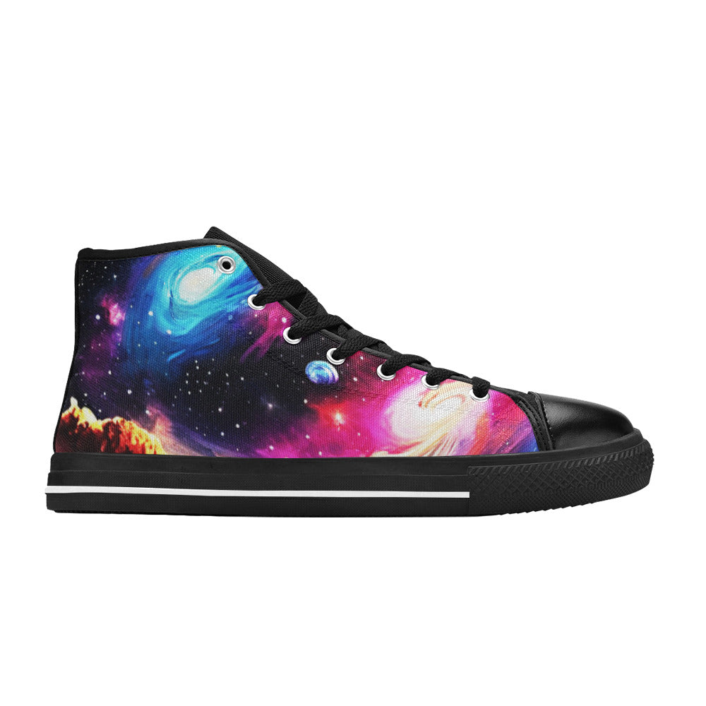 WOMEN'S Acrylic Galaxy Art High Top Canvas Dreamcore Custom Shoes