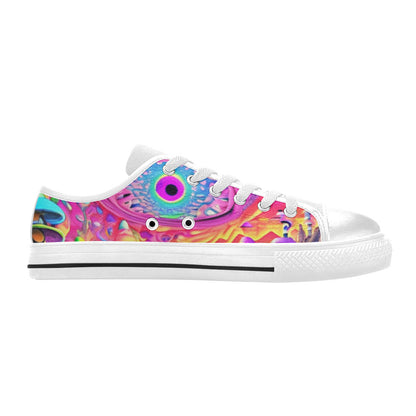 MEN'S Trippy Acid World Art Canvas Grunge Custom Shoes
