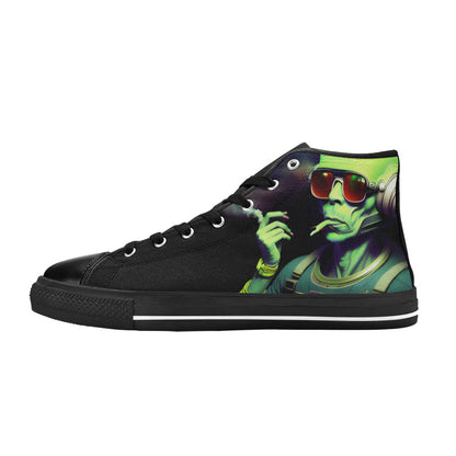 WOMEN'S Cc Hipster Alien Space High Top Canvas Grunge Shoes