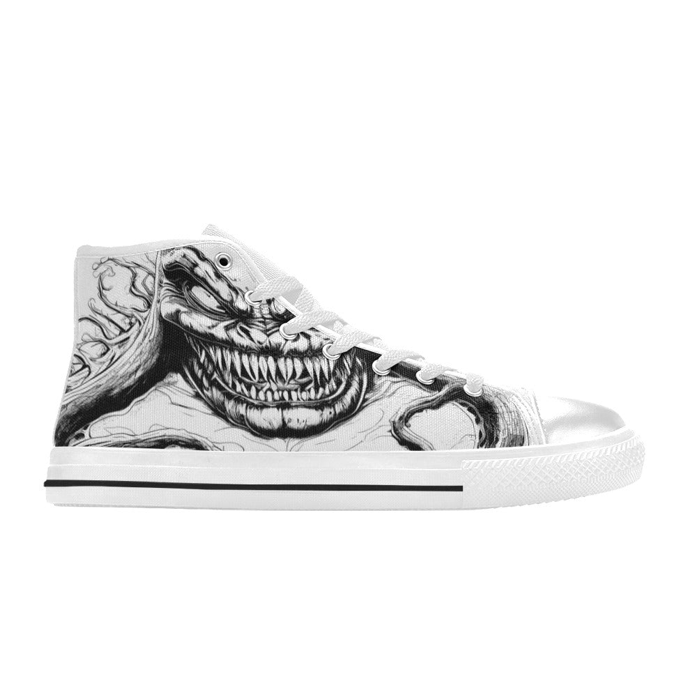 MEN'S Cc Super Human Grey High Top Canvas Cottagecore Custom Shoes