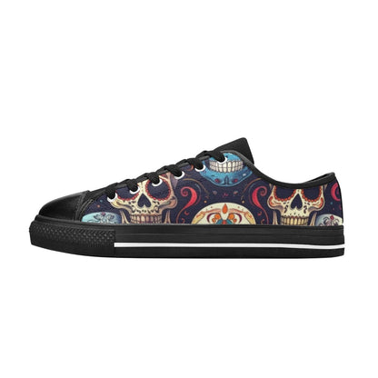 WOMEN'S Day Of Dead Sugar Skull Canvas Aesthetic Shoes