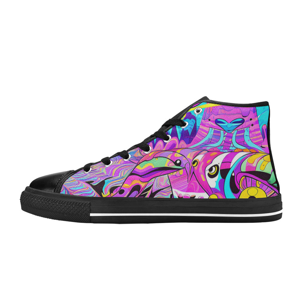 MEN'S Trip Art 2 Men’S High Top Canvas Cottagecore Custom Shoes