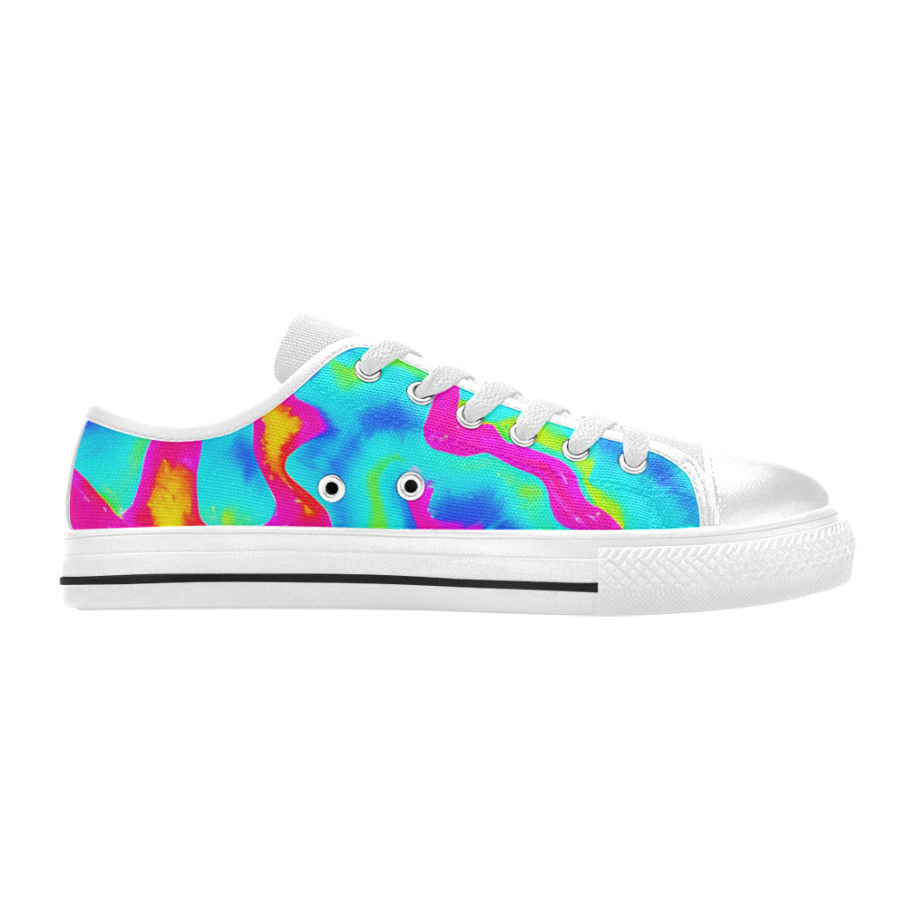 MEN'S Tie Dye Splash Retro Canvas Wallpaper Art Sneakers