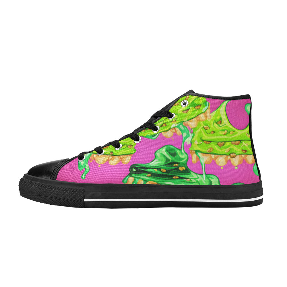 WOMEN'S Cc Ice Cream Art High Top Canvas Y2K Custom Sneakers