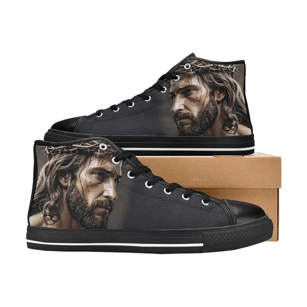 MEN'S Jesus_Ht_01 Men’S High Top Canvas Dreamcore Custom Sneakers