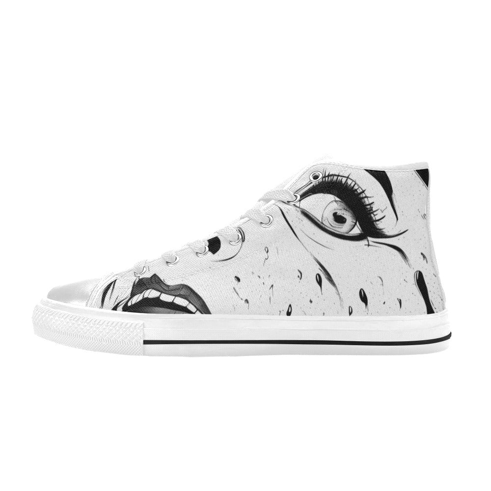 MEN'S Cc Pop Art 4 High Top Canvas Aesthetic Custom Sneakers