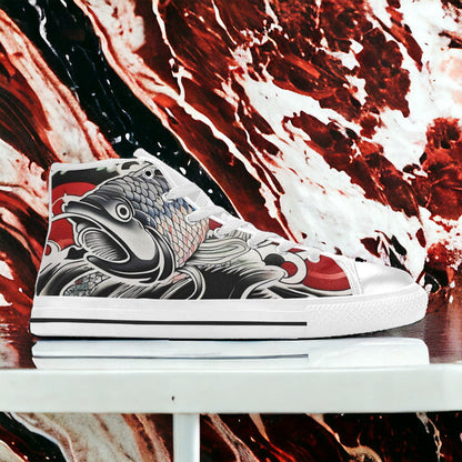 Cherry Blossom Dark Cosmic Custom MEN Bold Art - Freaky Shoes | Custom Art Sneakers