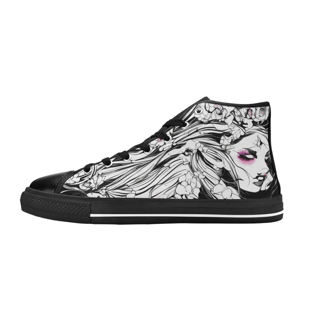 MEN'S Ink Art 2 Men’S High Top Canvas Vibrant Chaos Sneakers