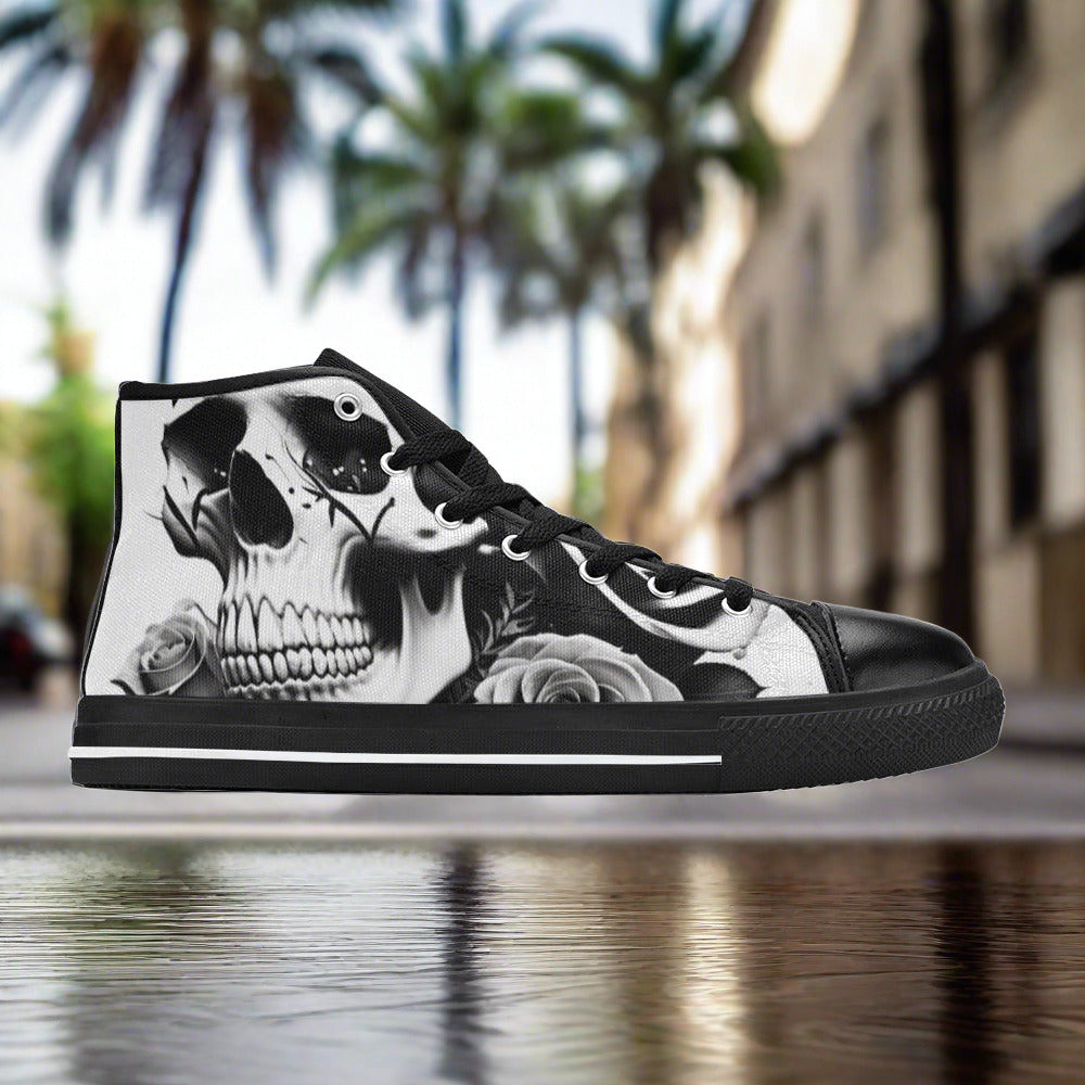 Aurora Borealis Silver Blue Unique WOMEN Bold Art - Freaky Shoes | Custom Art Sneakers