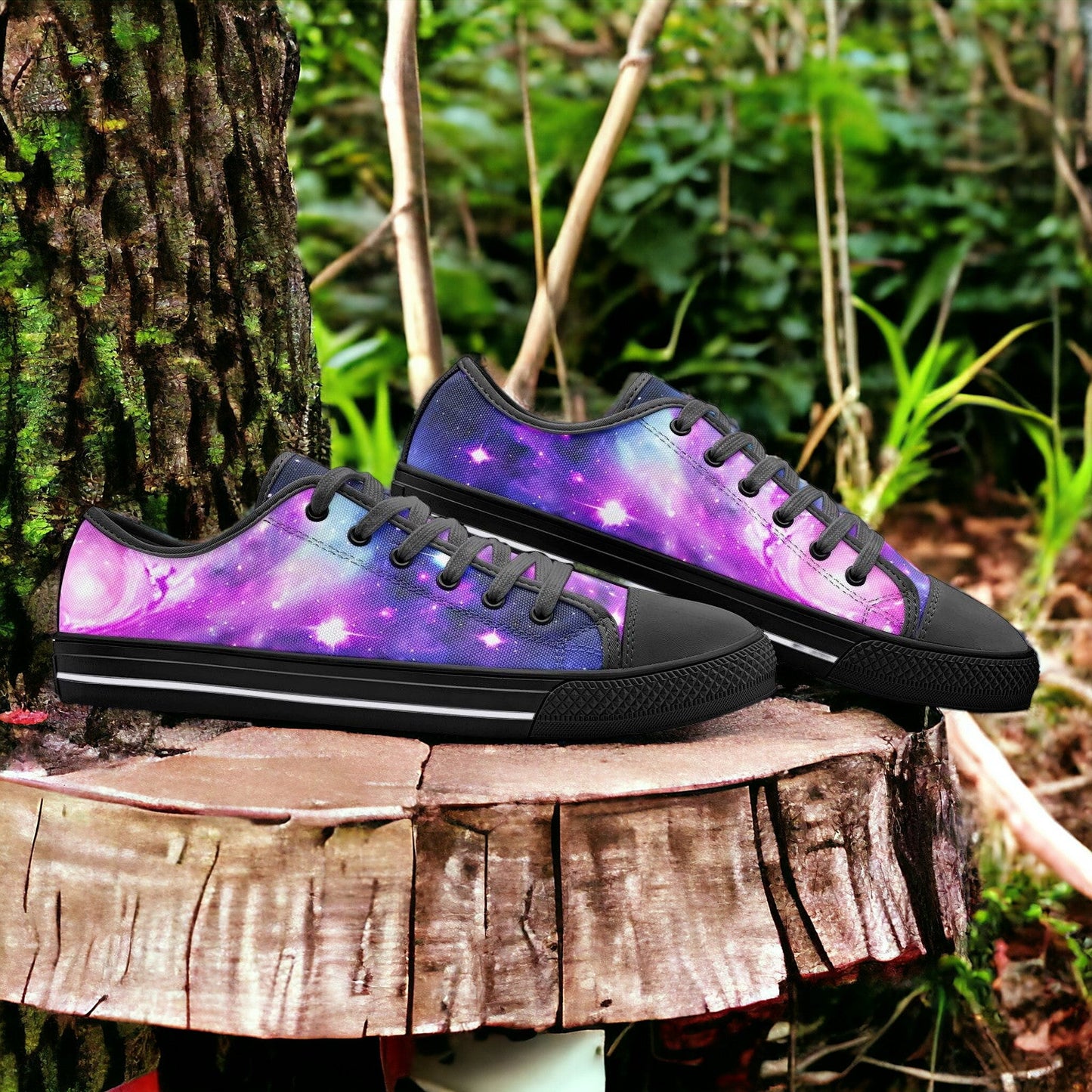 Jellyfish Crimson Black Dazzling Bold Art - Freaky Shoes | Custom Art Sneakers