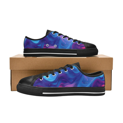 KIDS' Ethereal Camo Design 2 Low Top Canvas Surreal Sneakers
