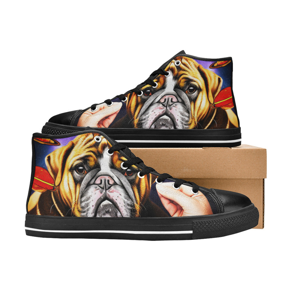 MEN'S Space Dog 2 Men’S High Top Canvas Cottagecore Custom Shoes