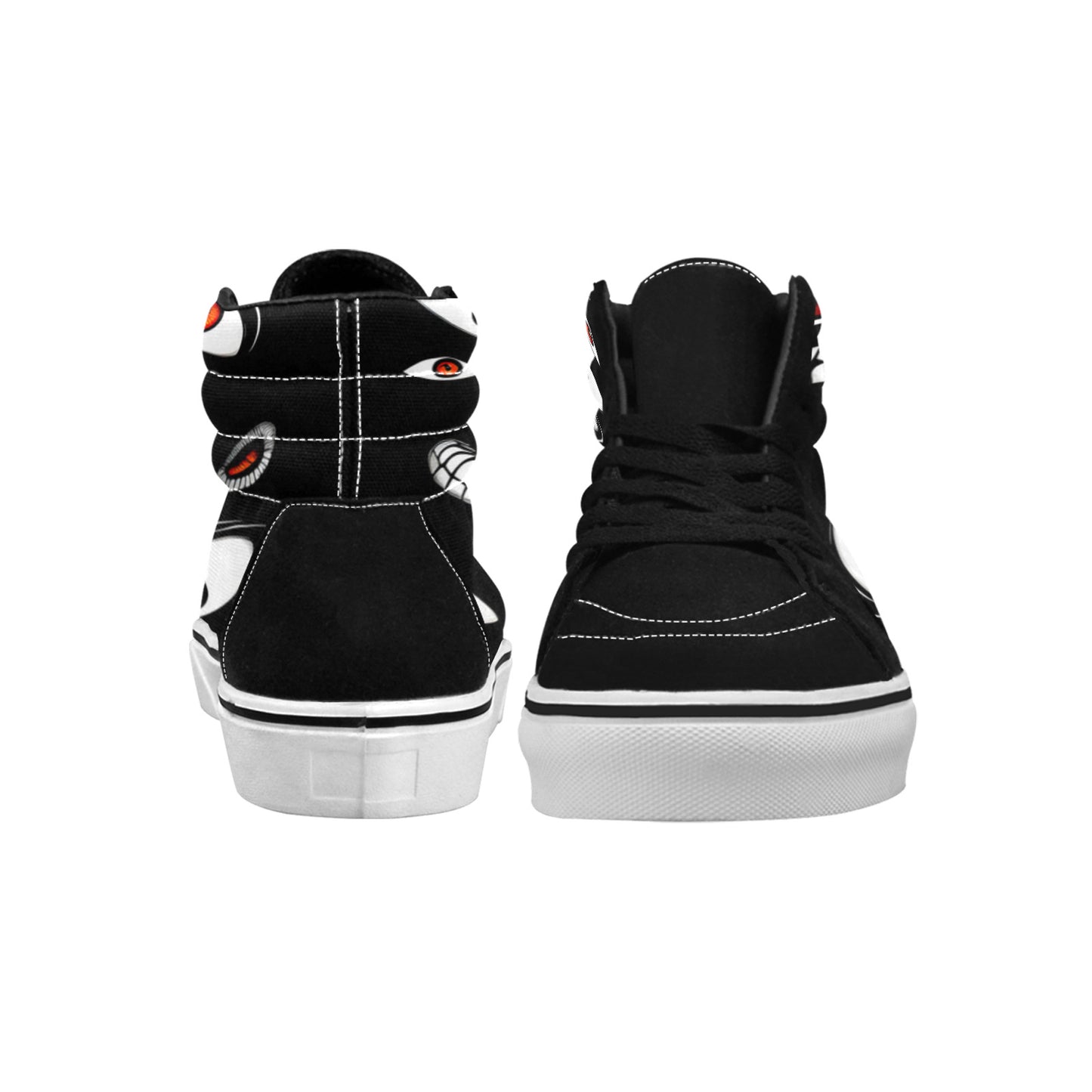 WOMEN'S Teeth Eyes High Top Skateboarding Neon Fantasy Sneakers