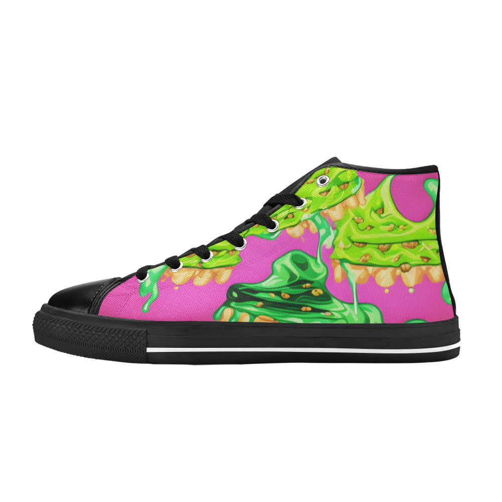 MEN'S Cc Ice Cream Art High Top Canvas Neon Fantasy Sneakers