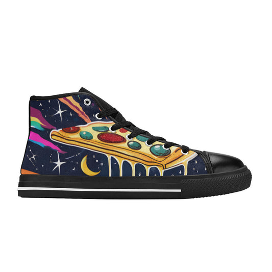 MEN'S Pizza Space 4 Men’S High Top Canvas Dark Academia Custom Shoes