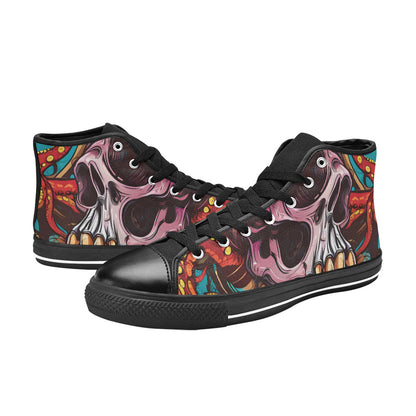 WOMEN'S Tentacles Skull High Top Canvas Dreamcore Sneakers