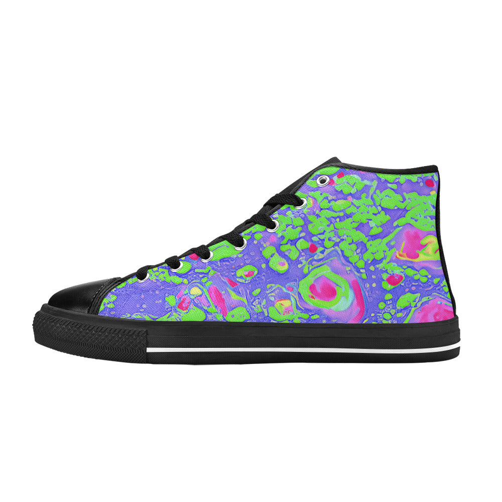 WOMEN'S Cc Acid Bath Art High Top Canvas Dark Academia Shoes
