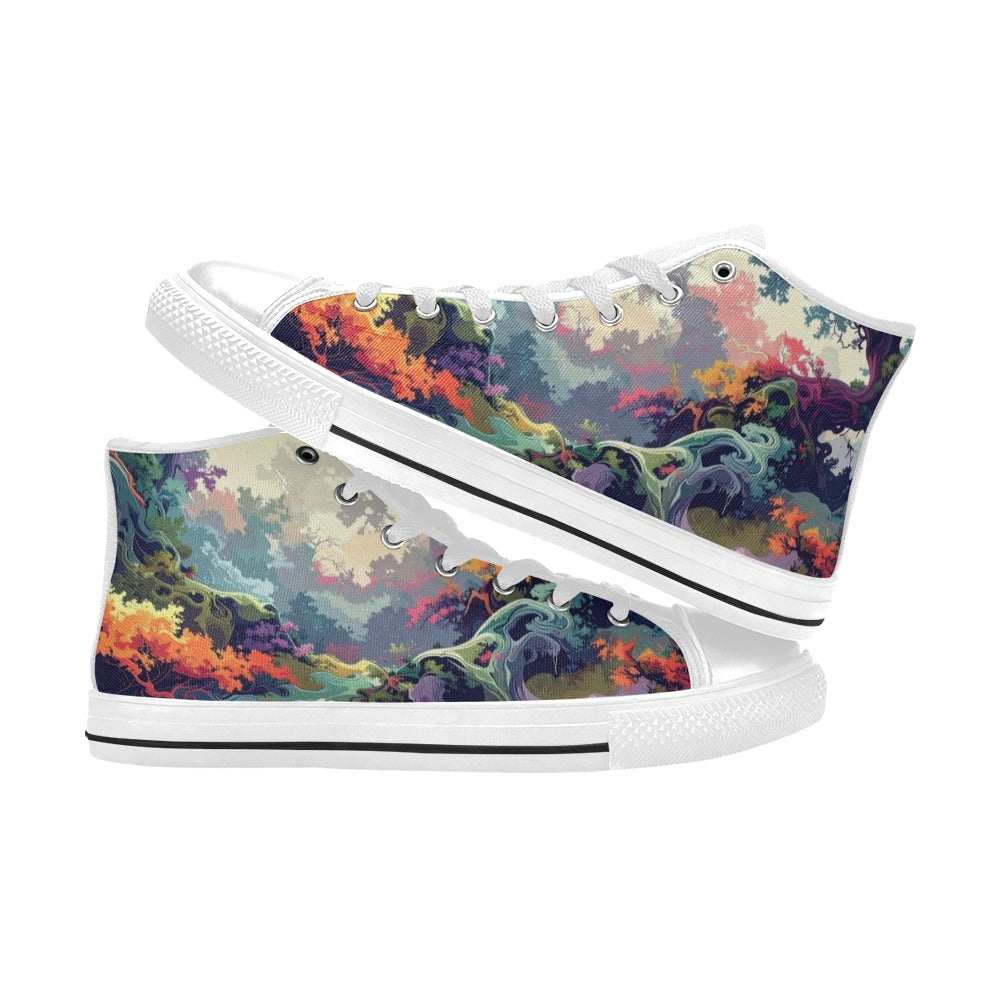Camo Design 1 Men's High Top Canvas Shoes