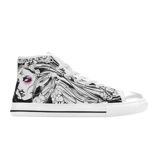 WOMEN'S Ink Art 2 High Top Canvas Dreamcore Custom Sneakers