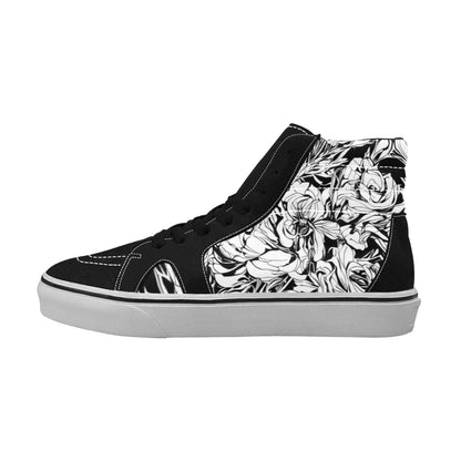 MEN'S Ink Art High Top Skateboarding Vibrant Chaos Custom Sneakers
