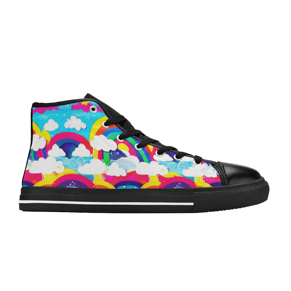 MEN'S Clouds Unicorns Art Men’S High Top Canvas Grunge Custom Sneakers