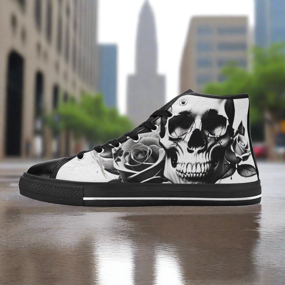 Phoenix Red Gold Vivid MEN Bold Art - Freaky Shoes | Custom Art Sneakers