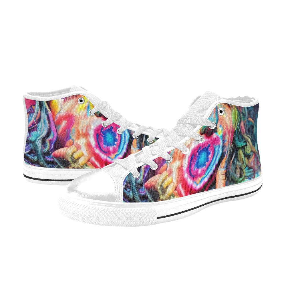 WOMEN'S Cc Tie Dye Woman High Top Canvas Dreamcore Custom Sneakers