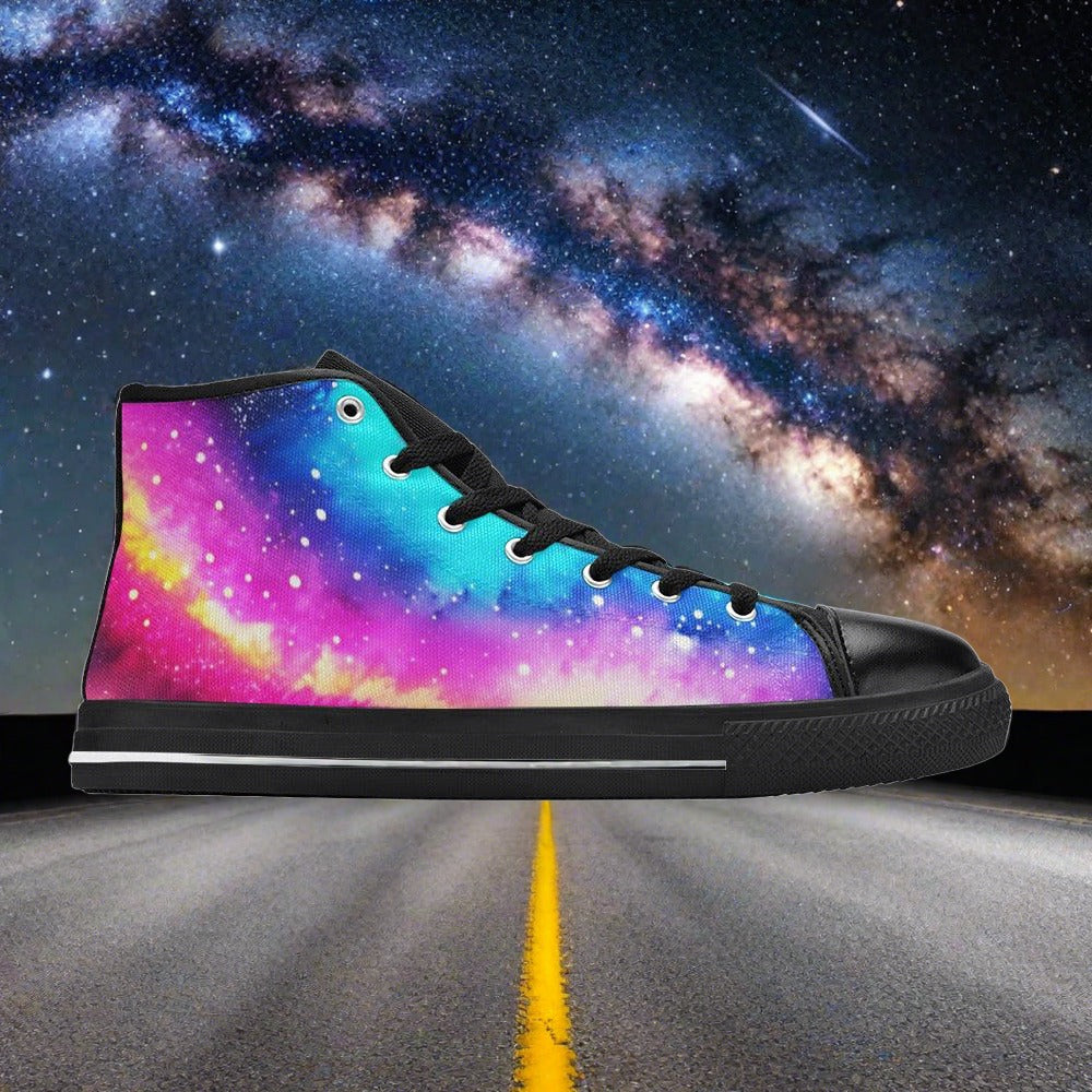 Aurora Borealis Teal Gold Unique Bold Art - Freaky Shoes