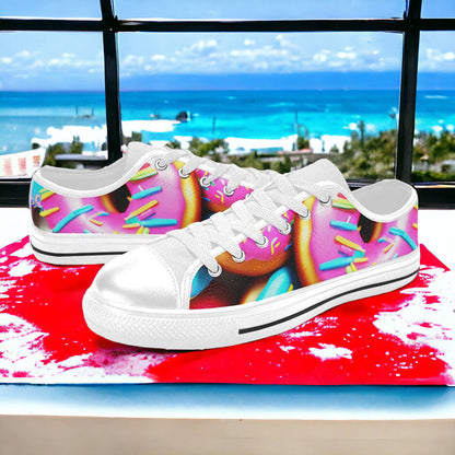 Koi Crimson Black Vivid WOMEN Bold Art - Freaky Shoes | Custom Art Sneakers