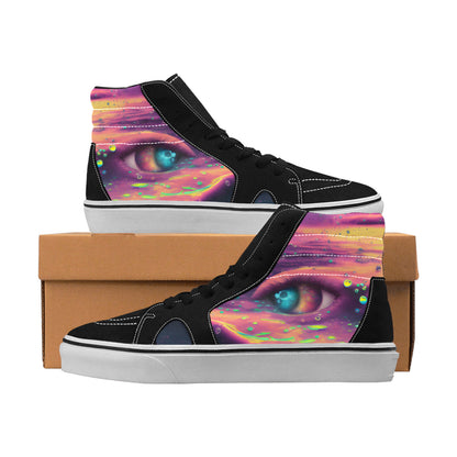 WOMEN'S Acid Bath Liquid Paint High Top Skateboarding Dark Academia Shoes