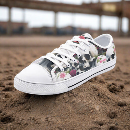 Cherry Blossom Navy Indigo Unique Bold Art - Freaky Shoes | Custom Art Sneakers