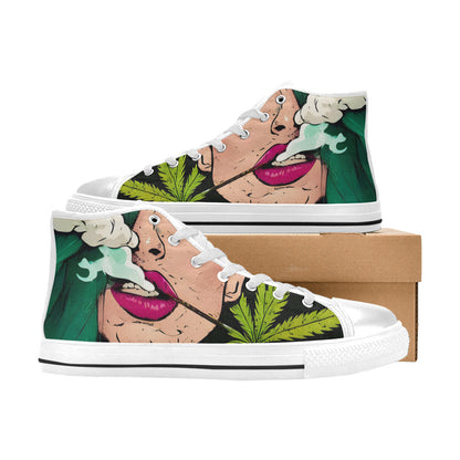 MEN'S Cc 420 Woman Weed High Top Canvas Grunge Custom Shoes