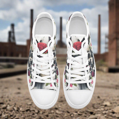 Butterfly Rainbow Orange Black Wearable Bold Art - Freaky Shoes | Custom Art Sneakers