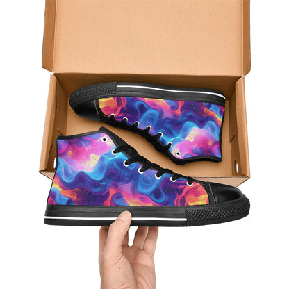 MEN'S Ethereal Camo Design 2 High Top Canvas Cottagecore Custom Sneakers