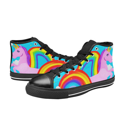 MEN'S Unicorn Rainbows Art Men’S High Top Canvas Y2K Custom Shoes