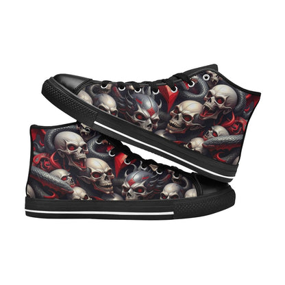MEN'S Snake Dagger Skull Dark High Top Canvas Aesthetic Sneakers
