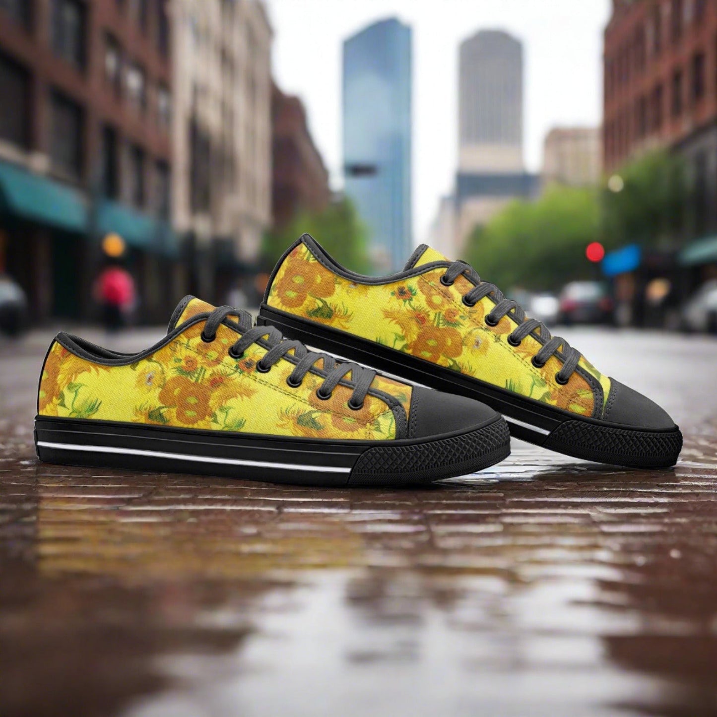 Celtic Crimson Black Vivid Bold Art - Freaky Shoes | Custom Art Sneakers