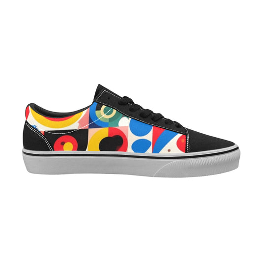 MEN'S 1960S Mod Cartoon Art Low Top Skateboarding Cottagecore Custom Shoes