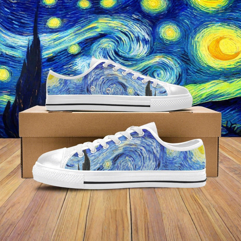 Mermaid Orange Black Vivid Bold Art - Freaky Shoes