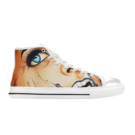 WOMEN'S Cc Retro Face 5 High Top Canvas Aesthetic Shoes