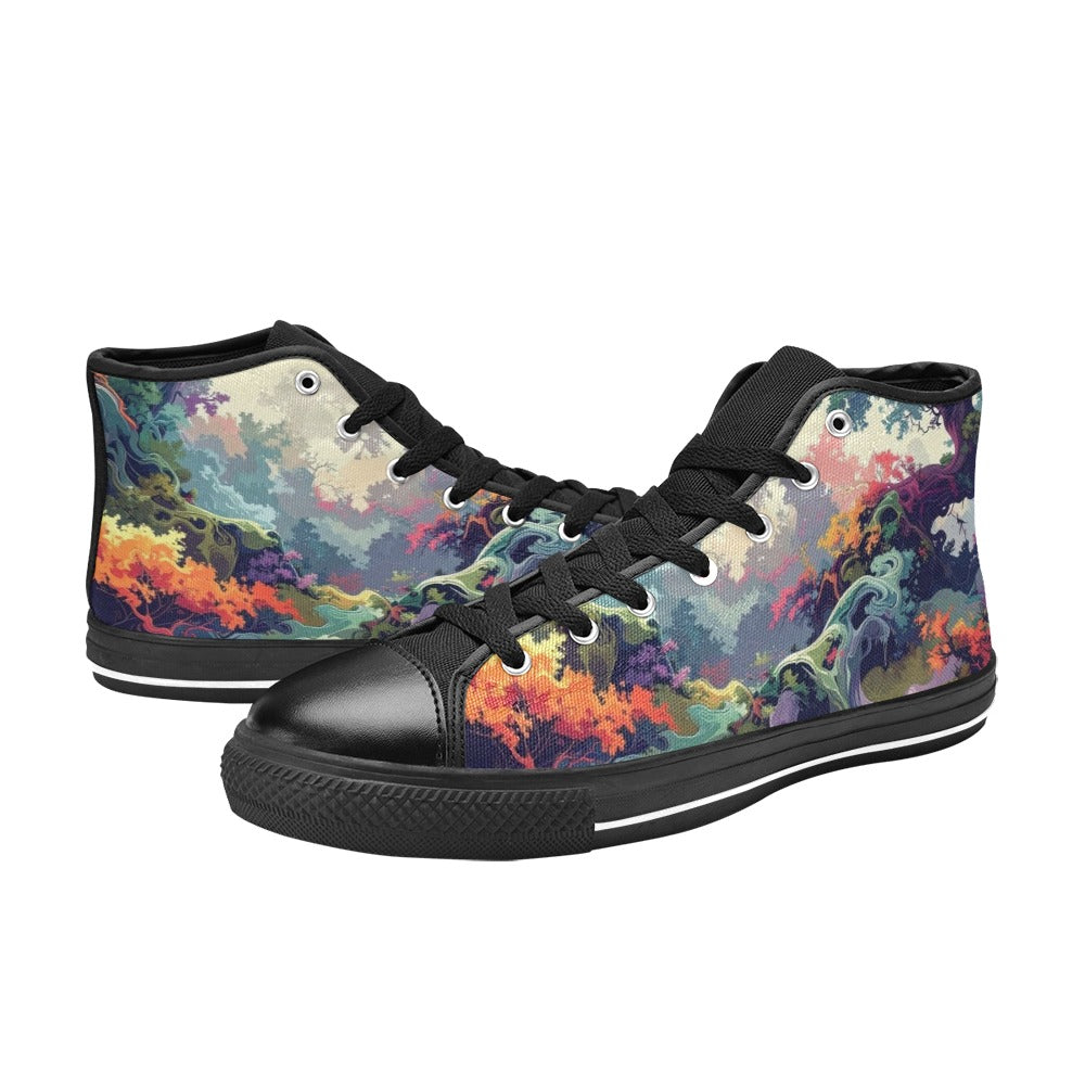Camo Design 1 Men's High Top Canvas Shoes