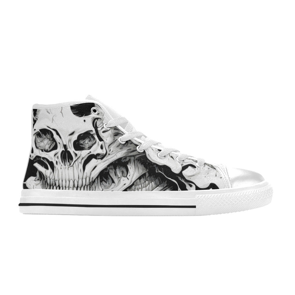MEN'S Cc Horror Art Men’S High Top Canvas Wallpaper Art Shoes
