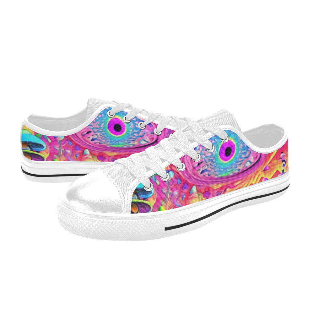 MEN'S Trippy Acid World Art Canvas Grunge Custom Shoes