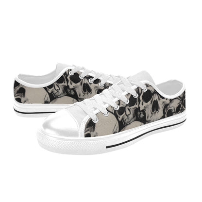 MEN'S Cc Retro Skulls Art Canvas Dark Academia Custom Shoes