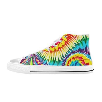 MEN'S Tie Dye Twist Men’S High Top Canvas Vibrant Chaos Sneakers
