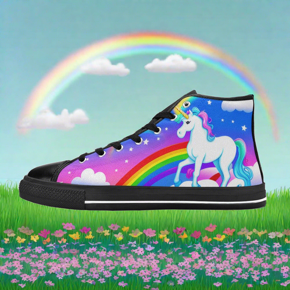 Aurora Borealis Vivid Multicolor Custom MEN Bold Art - Freaky Shoes | Custom Art Sneakers